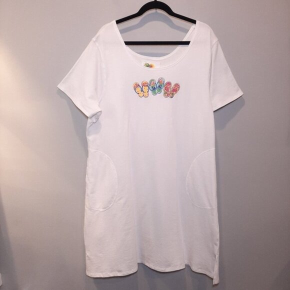 PRINCESS CRUISES Casual Beach Dress Loungewear Rhinestone Sandals Vacation - Picture 9 of 9